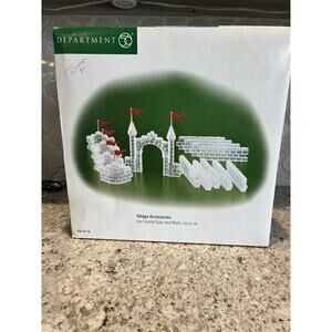 Department 56 Ice Crystal Gate & Walls North Pole 56716 Village Accessory